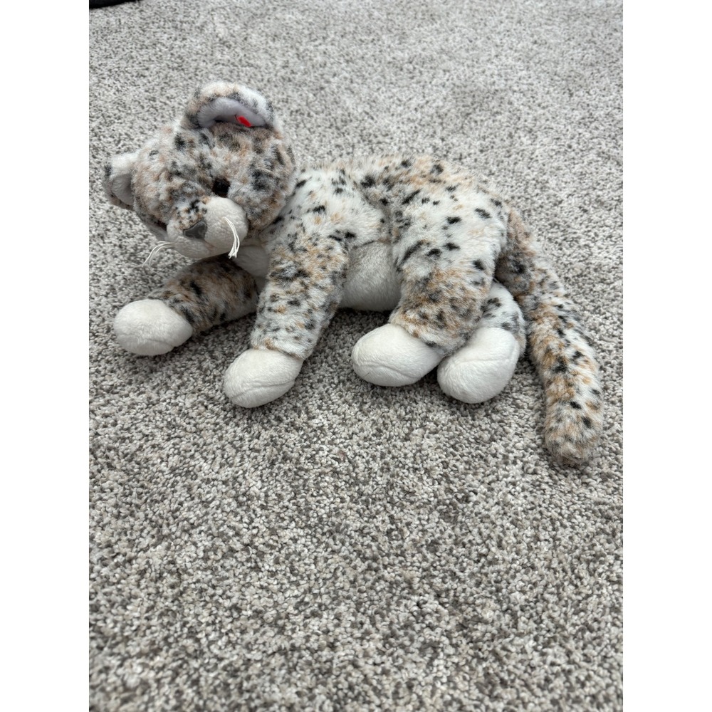 Leopard Plush Ty Beanie Buddy Everest Snow Spotted Cat large 13 inch